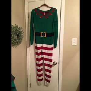 Christmas sweater onesie!